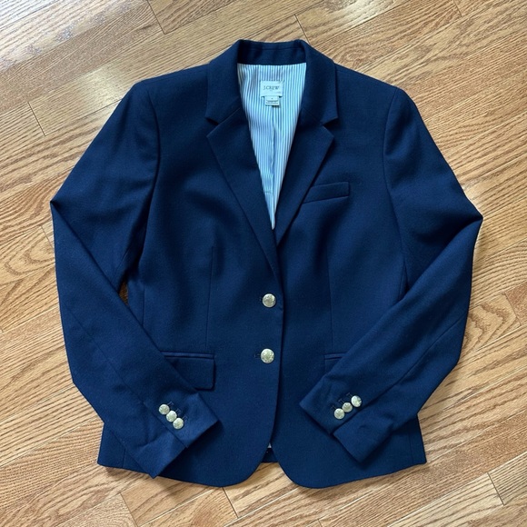 J. Crew Navy Wool Blazer - Picture 1 of 4